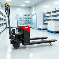 Transpalette Électrique 3T Entièrement Électrique avec Batterie au Plomb 48V32Ah, Fourche de 1160mm, Exportation Usine QMIGA