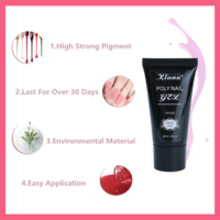 Kit de vernis à ongles en gel UV Poly Gel Base French avec logo personnalisé, formule végane non toxique pour les extensions d'ongles en salon professionnel