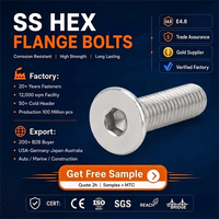 Sekrup Kepala Datar Allen Hex-drive Berulir Penuh dari Baja Karbon Stainless Steel DIN untuk Furnitur