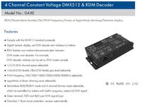 Controlador de Luces Skydance D4-XE DMX512/RDM, Entrada de 12-48 VCC, 32.5 A, Decodificador DMX512 de Voltaje Constante de 4 Canales con Pantalla Digital