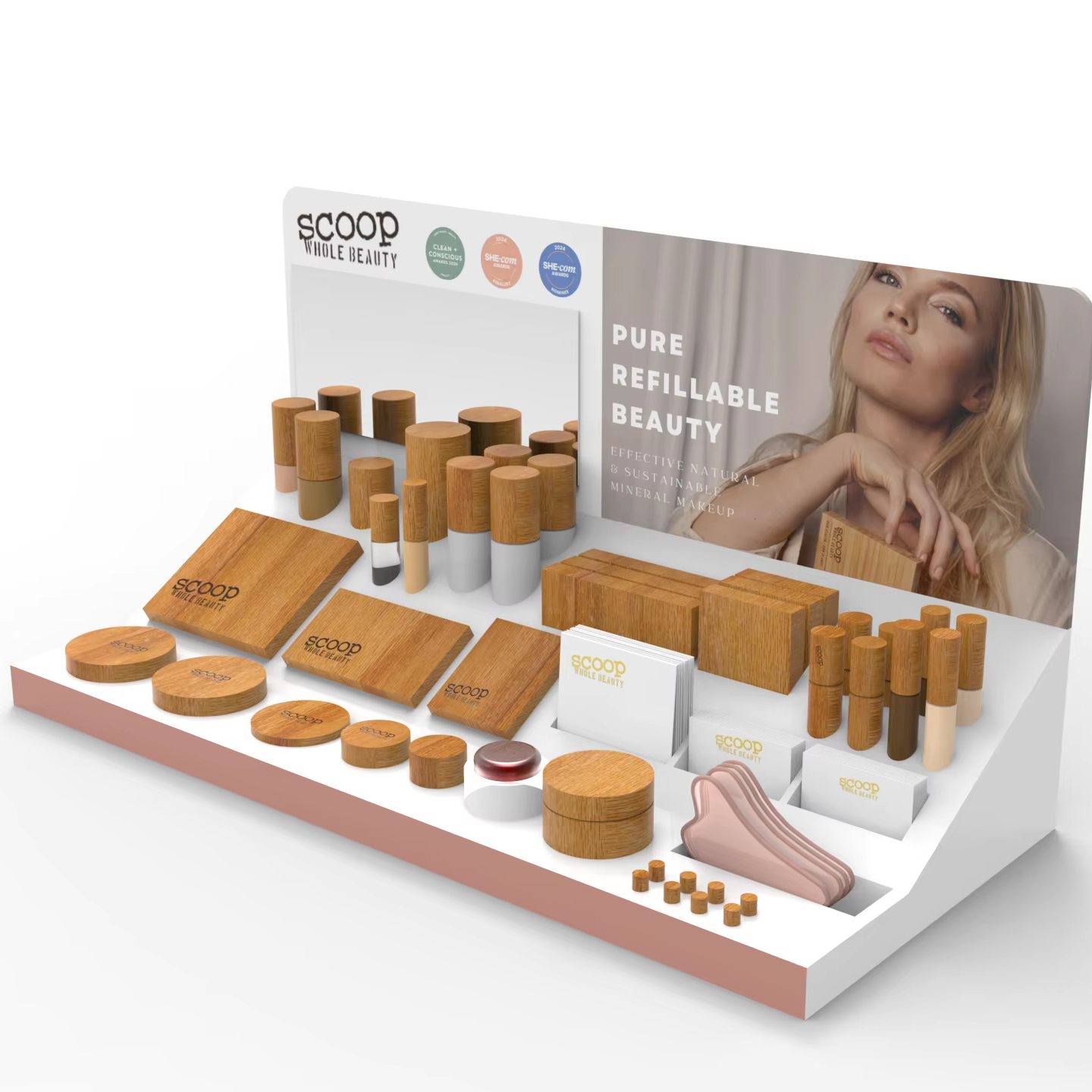 Apache Customized Modern Acrylic Eyelash Extension Storage Display Stand Rack with Floor Stand for Retail Store Wholesale OEMODM