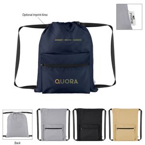Sacs de sport unisexes en gros avec logo OEM, en sergé RPET 230D avec doublure PU et sangle en polyester, sac de gym - Product Image 5