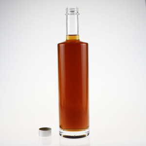 Bán buôn hình trụ trong Suốt 500ml 700ml 750ml Whisky Vodka rum chai thủy tinh với nút chai - Product Image 6