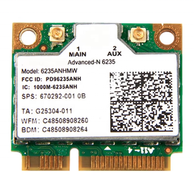Dual Band WIFI Module Wireless Communication Card 300M 2.4G 5.0G AC 6235 6205 7260 Mini PCIE M.2 WIFI&BT 2in1 Adapter