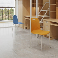 Fauteuil en plastique confortable pour le bureau à domicile Mobilier de salle de classe en acier inoxydable Ensembles scolaires