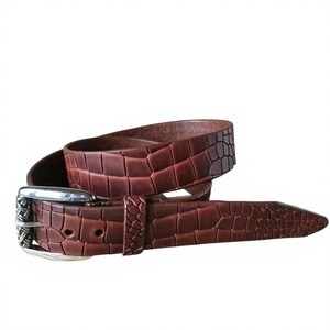 Handicrafts Cow Hide Leather Belt Pin Buckle Heavy Duty Vintage Style Waterproof Eco-Friendly 3.8 CM Width 100% Leather Belts - Product Image 4