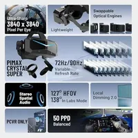 Pi Max pour lunettes de réalité virtuelle Crystal Super VR, dispositif de jeu de réalité virtuelle pour simulateurs de vol et jeux VR, fabriqué en Chine continentale, comprend