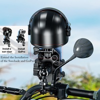 Support de téléphone pour moto étanche avec pare-soleil, casque de moto, support de téléphone portable, protège l'écran, empêche l'exposition au soleil et la pluie