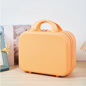 14 inç moda <span class=keywords><strong>Mini</strong></span> hafif su geçirmez kozmetik çantası taşınabilir fermuar kapatma küçük bavul plastik iplik - Product Image 3