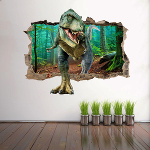 Creative 3D Adesivi da parete in PVC Adesivi da parete rimovibili <span class=keywords><strong>per</strong></span> la nuova decorazione della casa dinosauro rottura parete <span class=keywords><strong>per</strong></span> la camera da letto soggiorno <span class=keywords><strong>per</strong></span> bambini - Product Image 3