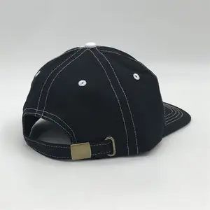 低调按扣背，定制优质100% 棉帽带标志，定制缝线帽