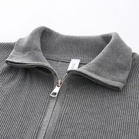 Maßgefertigte Herren Strickjacke mit Reißverschluss Herbst Mud Wash Distressed Vintage Übergroße Baggy Streetwear Hip Hop Pullover Großhandel