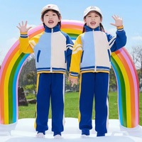 Conjunto Deportivo Escolar de 3 Piezas Personalizado al por Mayor, Uniforme Preppy de Primavera y Otoño para Jardín de Niños y Primaria