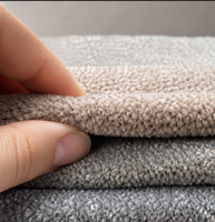 Tissu d'ameublement tissé en bouclette chenille 500 GSM, résistant à 50 000 frottements Martindale, toucher doux, teint en fil, couleur inaltérable, anti-boulochage