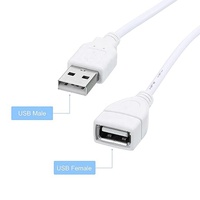 Câble d'extension USB mâle à femelle à prix compétitif avec petit interrupteur à bouton-poussoir en caoutchouc marche/arrêt pour ventilateur de lampe de bureau