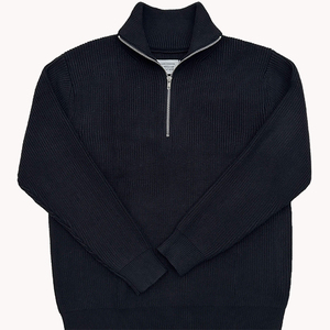 Suéter de Punto Holgado con Cuello Alto y Media Cremallera, Mezcla de Lana, Estilo Informal, Unisex, Prenda Exterior, Top de Punto con Cuello Alto y Media Cremallera - Product Image 4