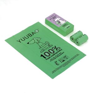 Sacs à déjections canines écologiques personnalisés en gros, biodégradables, en plastique, avec un fort contrôle des odeurs pour chats et petits animaux - Product Image 1