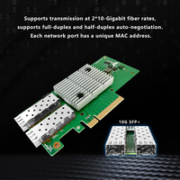 Tarjeta de Red Intel 82599 PCI Express 2.0 X8 con Doble Puerto SFP de 10 Gbps, Puerto de Fibra Óptica de 10 Gigabits, Tarjeta de Red Ethernet