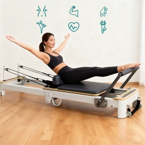Onemax CE chứng nhận nhôm có thể điều chỉnh gấp Pilates Cải Cách 200kg Công suất im lặng trượt hệ thống thân thiện với môi bền - Product Image 6