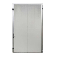Porte de chambre froide à double coulissement manuel à haute efficacité avec isolation thermique en acier inoxydable pour la viande et le poulet