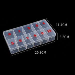 Boîte de rangement en plastique transparent à 10 compartiments avec séparateurs pour perles, bijoux, nail art, bricolage et artisanat - Product Image 4