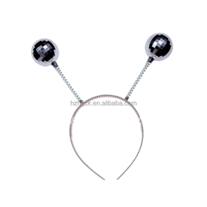 Party Plastic <strong>Disco</strong> <strong>Ball</strong> Decorations Red <strong>Disco</strong> <strong>Ball</strong> Mirror Head Boppers <strong>Headband</strong> - Product Image 3