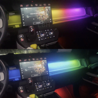 Lumière ambiante Lampe d'ambiance RVB colorée pour 2020-2025 Land Rover Defender 90/110/130 L663 Barre lumineuse LED intérieure APP Control