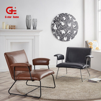 Fauteuil d'appoint à siège unique de Style nordique pieds en métal détachables pour meubles de chaise de loisirs d'hôtel à la maison pour chambre salon