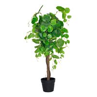 Bonsaï artificiel en plastique presque naturel, feuilles d'érable orange, arbre d'automne pour la décoration intérieure, résistant aux UV, durable