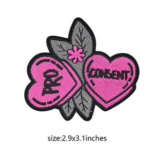 All'ingrosso ragazze rosa cuore personalizzato stampa di calore per bambini di ferro su toppe per i vestiti - Product Image 2