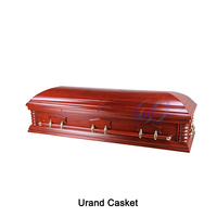 Cercueil en bois de style américain pour adultes, avec matériaux de première qualité, designs personnalisables pour les funérailles, marque Urand, modèle A459