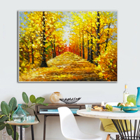 En gros Personnalisé À La Main Grande Toile Abstraite 3D Palette Couteau Arbre Peinture À L'huile Décoratif À La Maison Mur Art Photos