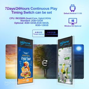 IWD43BD จอแสดงผลดิจิตอล LCD แบบแขวนสองด้าน ขนาด 43 นิ้ว ความสว่างสูง 4K IP43 พร้อม SDK สำหรับร้านค้าปลีก ลิฟต์ ห้างสรรพสินค้า ภายในอาคาร - Product Image 3