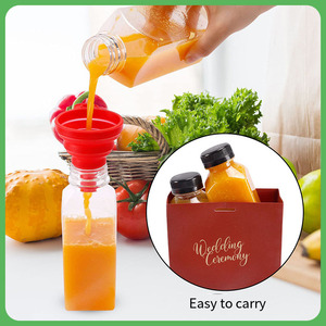 Nouvelle Offre Spéciale – Bouteilles et Pots Ronds en Plastique PET Transparent de 12 oz (<span class=keywords><strong>500</strong></span> ml) pour Boissons Froides, Jus et Lait – Réutilisables - Product Image 3