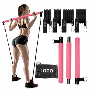 Barra de Pilates y Yoga Portátil y Resistente de la Marca MD con Bandas de Resistencia (Barra de Acero + EVA + Látex) para Entrenamiento de Cuerpo Completo en Todas las Estaciones - Product Image 3