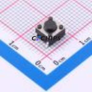 HX TS6645TP 250gf 009 Tactile Switch SMD-4P,6x6mm Switch Single Pole Single Throw Round Button 2.5N Vertical Mount - Product Image 1