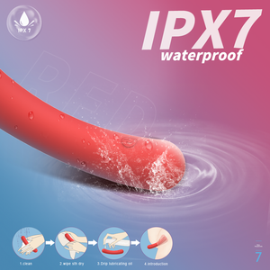 HOT DOG mainan seks wanita mudah dibawa tahan air stik masturbasi getar kelas atas silikon elastis lembut pengenalan Tinggi - Product Image 5