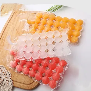 Sacs en plastique pe transparents et personnalisés pour cubes à glace, pièces, pour congélateur jetables, avec poignées