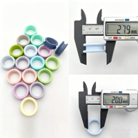 Protections de doigts en silicone antidérapantes multicolores confortables pour la coupe de poils d'animaux, utilisables en salon de toilettage