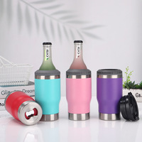Nouvelle Tasse à Bière Transfrontalière de 14 oz avec Ouvre-Bouteille, en Acier Inoxydable 304, Tasse Isotherme Portable pour l'Extérieur, Garde au Froid 6-12 Heures