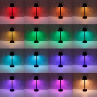 Lampe de restaurant sans fil télécommandée QI chargeur lampe de table couleur RGB bougie led