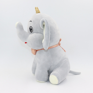 Peluche de elefante personalizado, peluche suave con corona - Product Image 3