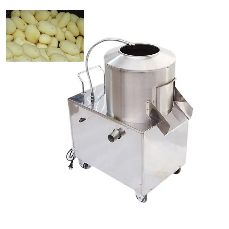 Commercial Stainless Steel Fruit Vegetable Peeler Slicer Potato Chips Making Peeling Cutting Machine