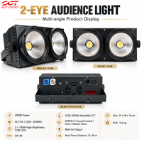 Projecteur LED COB 200W (2x100W) à double faisceau, blanc chaud et blanc froid, DMX512, IRC90, haute puissance, pour éclairage de scène et public de théâtre