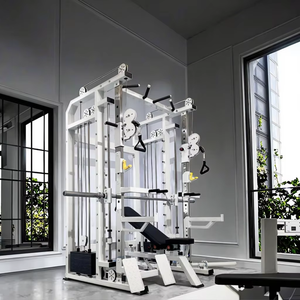 Máquina de entrenamiento multifuncional 3 en 1 con carga de placas para gimnasio comercial, equipo de entrenamiento de fuerza con cable cruzado y máquina Smith - Product Image 3