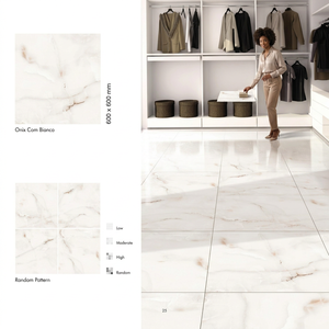 Onix Com Golden 600x600mm Digital Glazed Porcelain <b>Tiles</b> Onyx Marble Glossy Flooring Design - Product Image 6