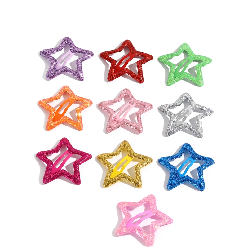 10pcs set Star Snap Hair Clips