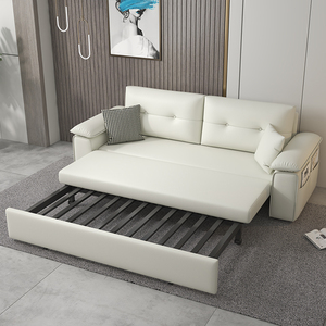 <span class=keywords><strong>Canapé</strong></span>-lit design moderne en forme de L <span class=keywords><strong>canapé</strong></span>-lit en cuir souple de <span class=keywords><strong>style</strong></span> minimaliste avec rangement en gros <span class=keywords><strong>canapé</strong></span>-lit coulissant de luxe léger - Product Image 3