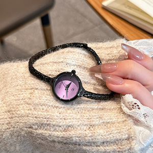 Bracelet <b>Watch</b> New Fashion Minimalist <b>Ladies</b> <b>Watch</b> <b>Black</b> Exquisite Compact Elegant Women's Wristwatch - Product Image 3