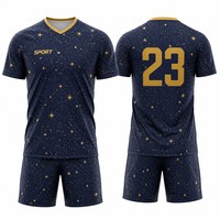 Conjunto de Camiseta de Fútbol con Estampado de Galaxia Personalizado, Uniforme de Fútbol por Sublimación, Fabricante OEM